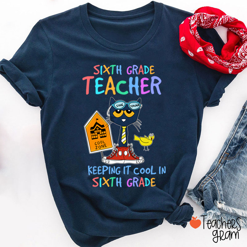 Personalized Grade Keeping It Cool Teacher T-Shirt