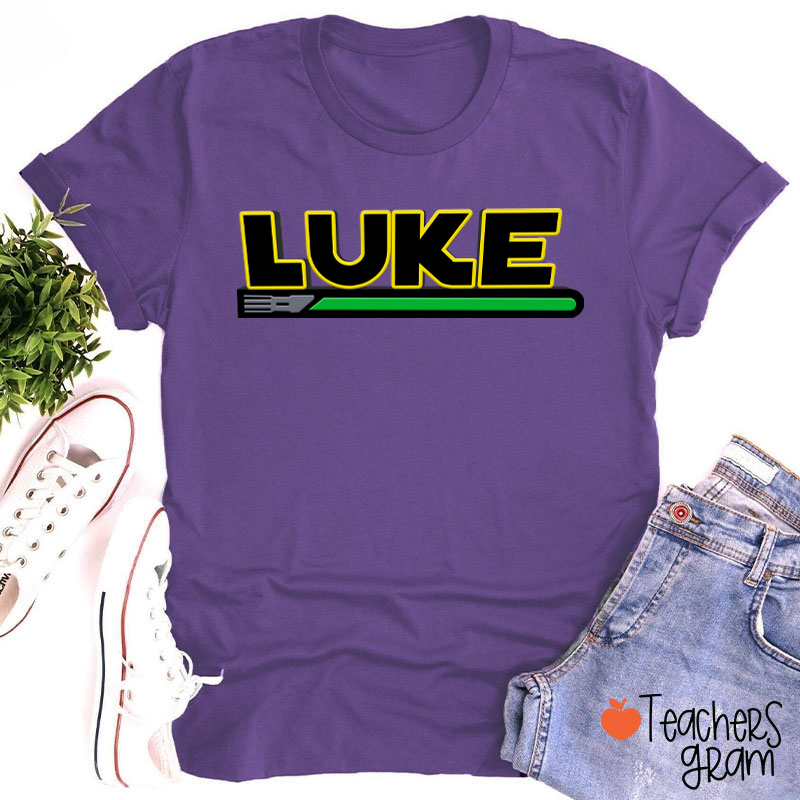 Personalized Name And Color Star Teacher T-Shirt