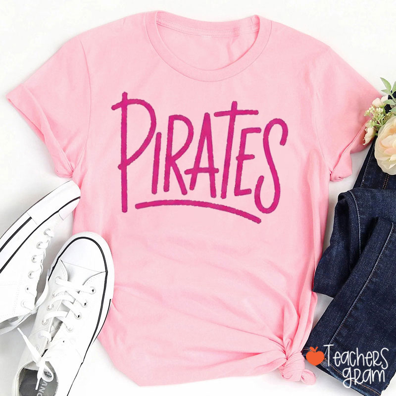 Personalized Mascot Simple Script Teacher T-Shirt