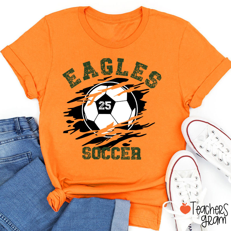 Personalized Mascot Sport And Number Game Day Teacher T-Shirt