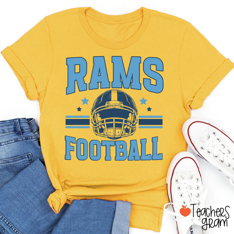 Personalized Mascot Football School Spirit Teacher T-Shirt