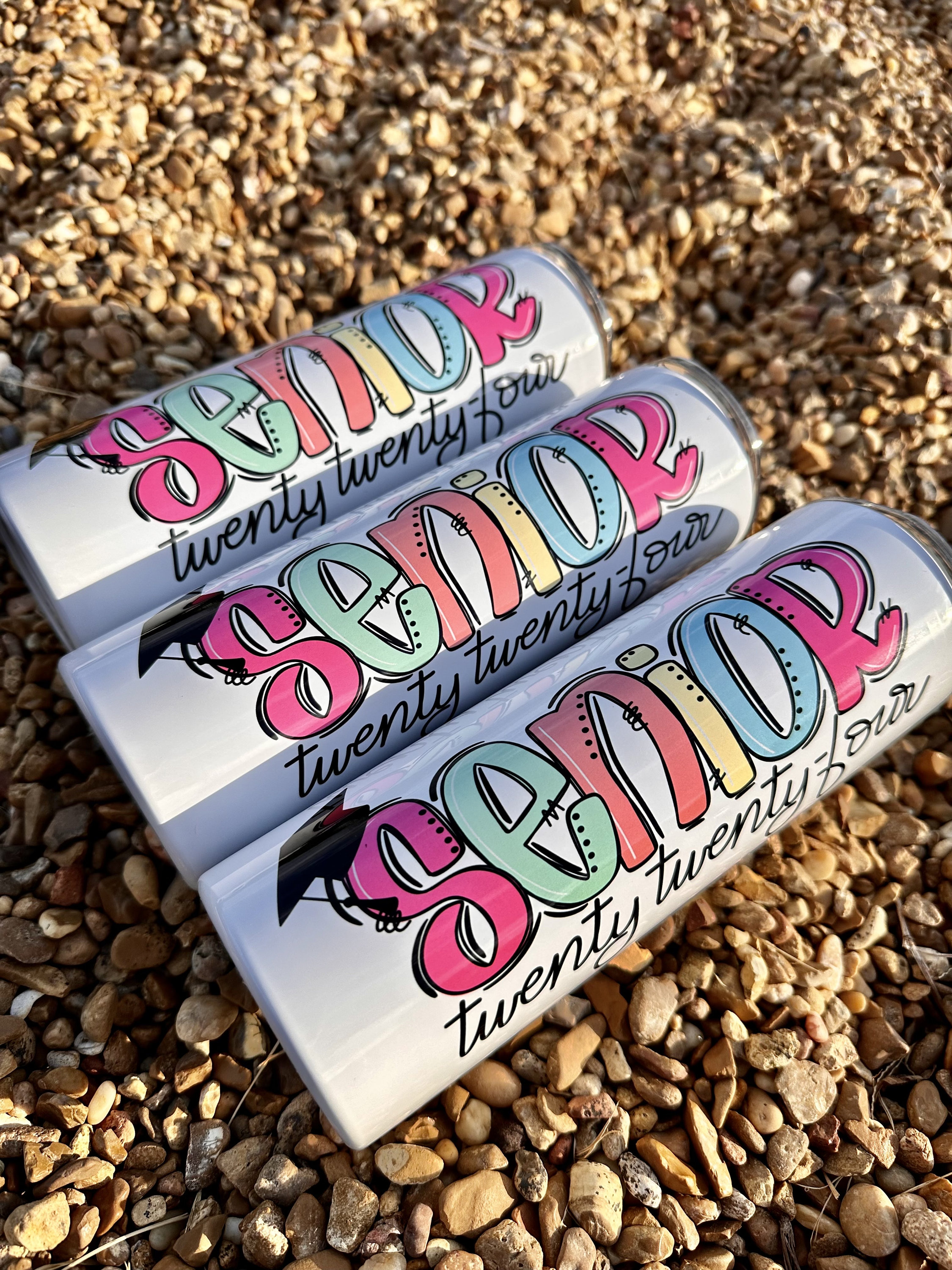 Personalized Senior 2024 Skinny Teacher Tumbler