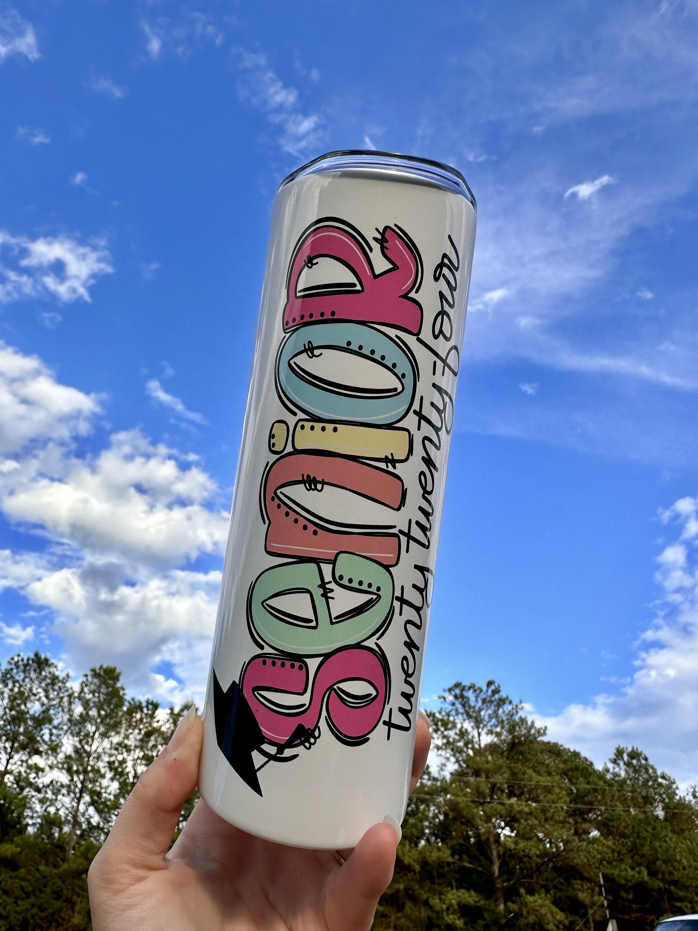 Personalized Senior 2024 Skinny Teacher Tumbler