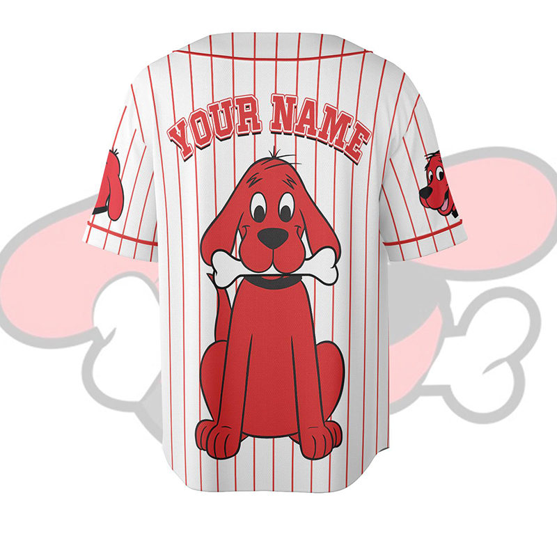 Personalized Name And Number The Big Red Dog Teacher Baseball Jersey