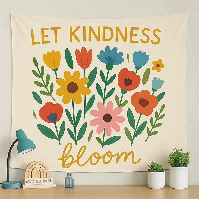 Let Kindness Teacher Classroom Tapestry