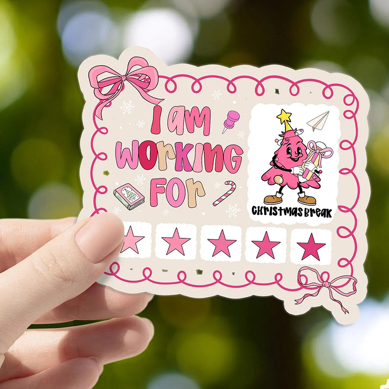 I Am Working For Christmas Break Teacher Stickers