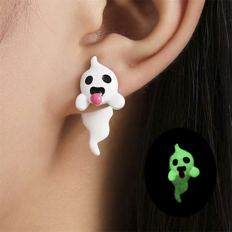 Ghost Luminous Teacher Metal Earrings