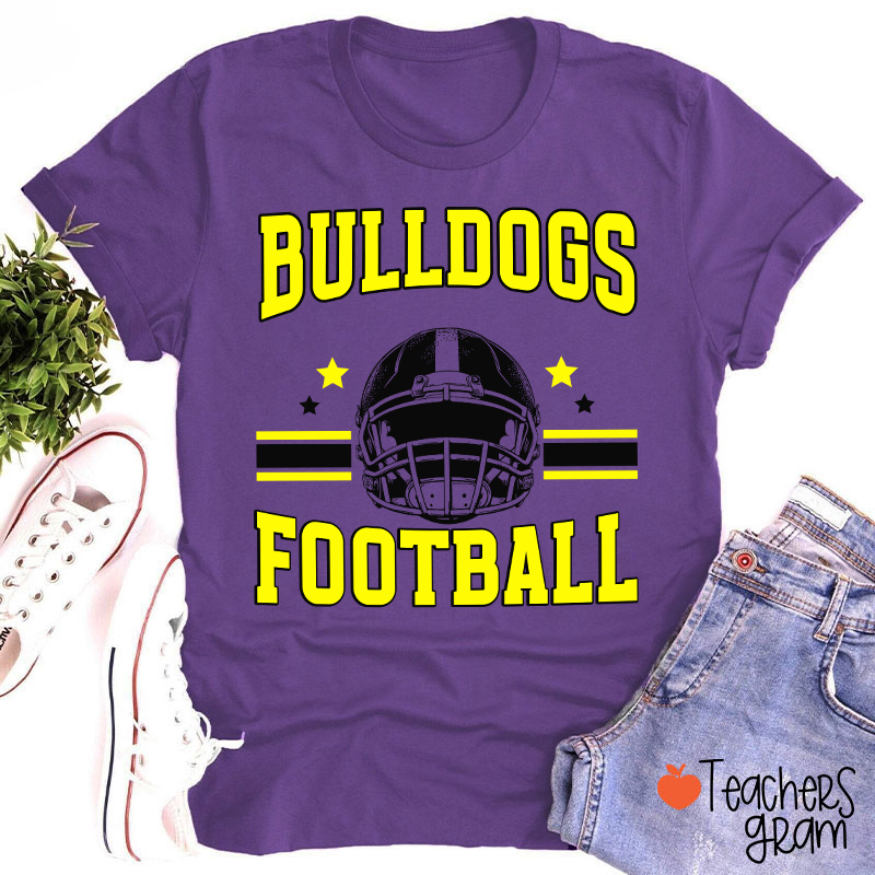 Personalized Mascot Football School Spirit Teacher T-Shirt