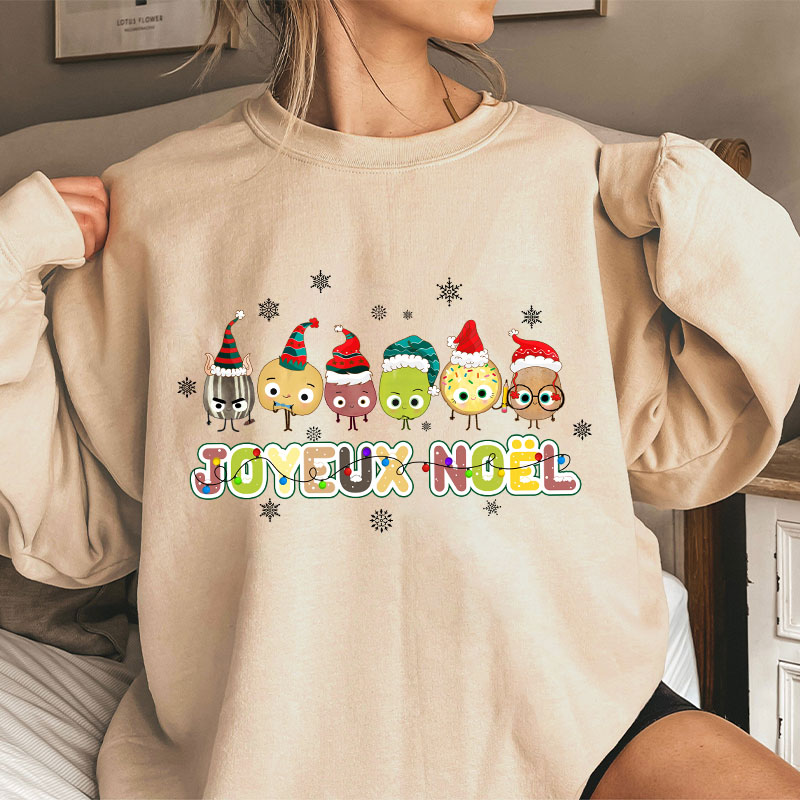 Joyeux Noël Cute Teacher Sweatshirt