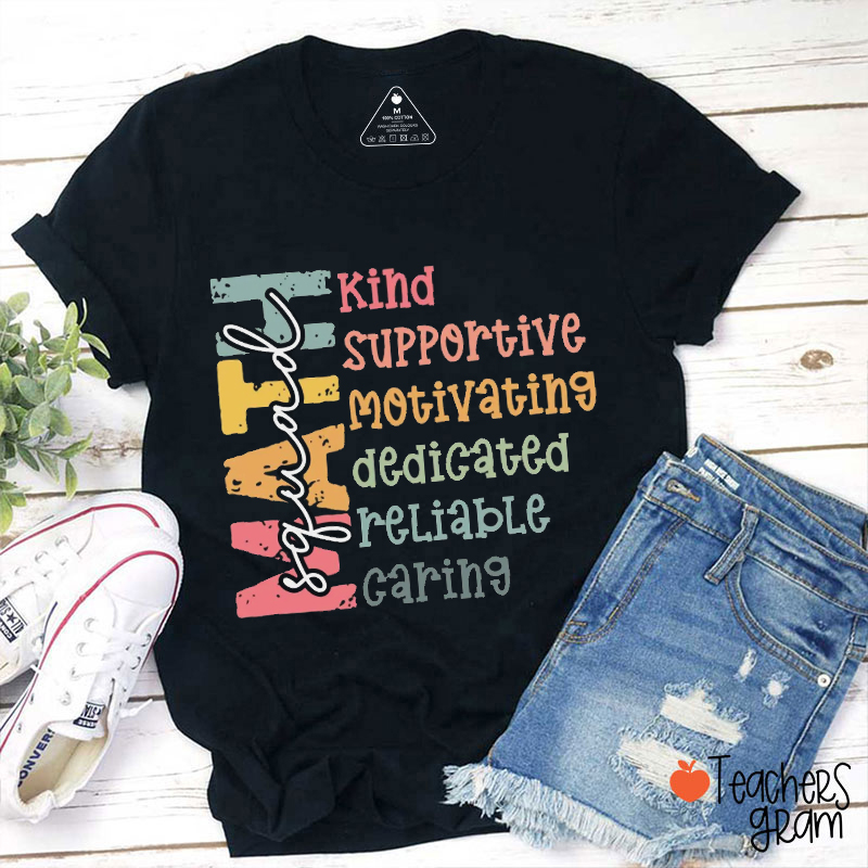 Personalized Subject Kind Supportive Teacher T-Shirt