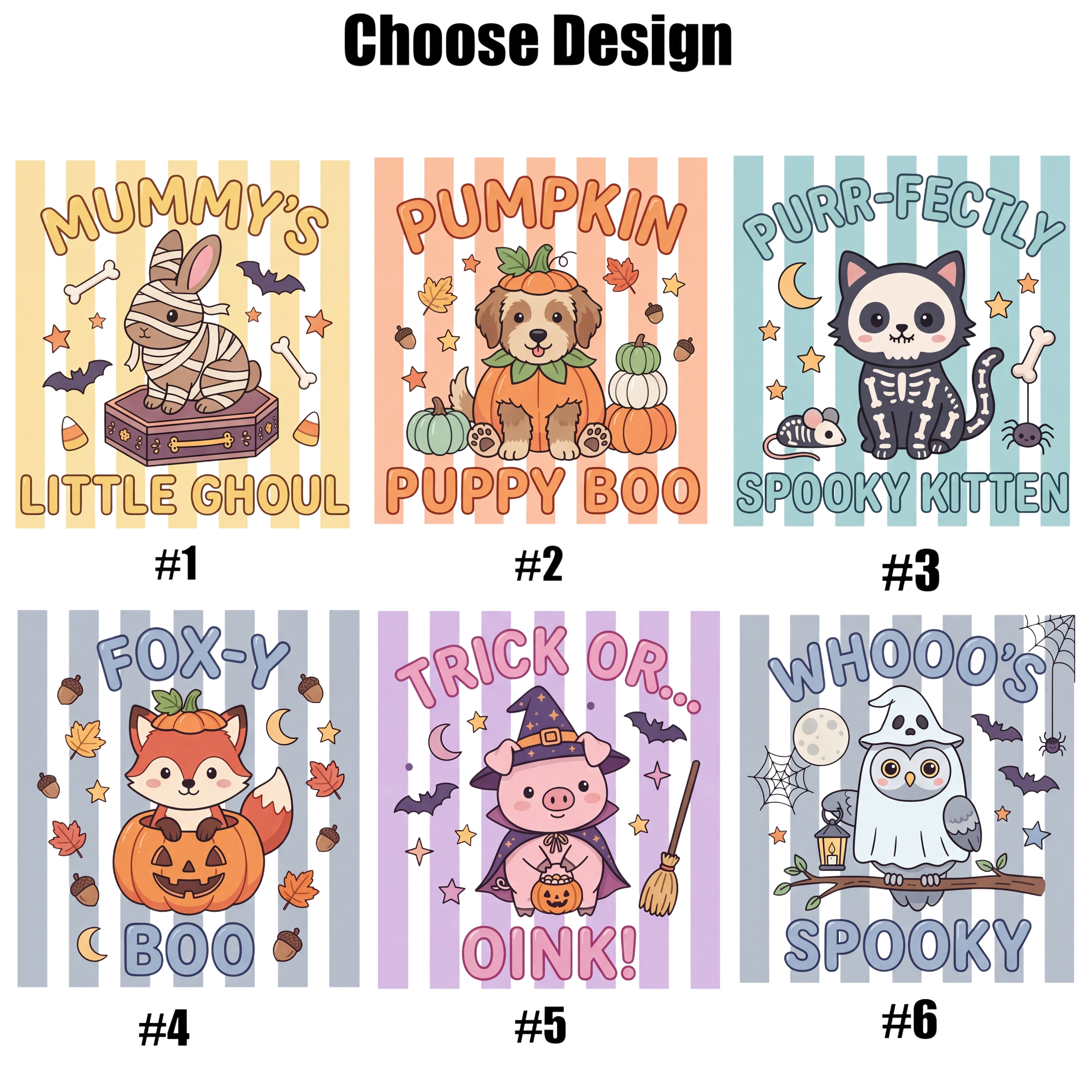 Personalized Cute Halloween Animal Boo Matching Tees Teacher T-Shirt