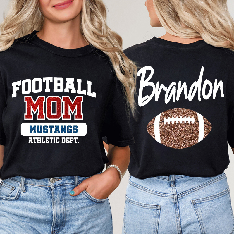 Personalized Mascot And Sport Game Day Teacher Two Sided T-Shirt