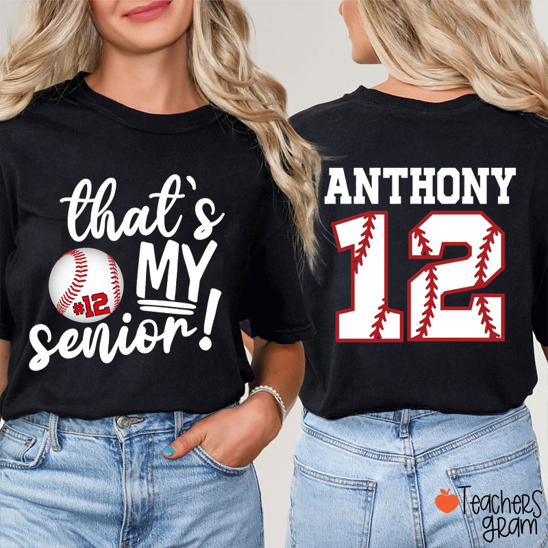 Personalized Sport That's My Game Day Teacher Two Sided T-Shirt