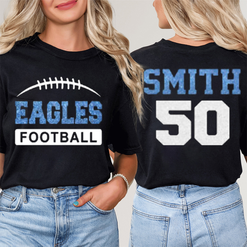 Personalized Mascot And Sport Game Day Teacher Two Sided T-Shirt