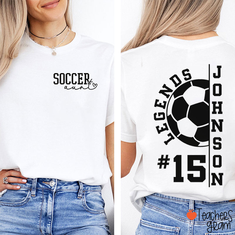 Personalized Team Name Sport And Your Name Game Day Teacher Two Sided T-Shirt