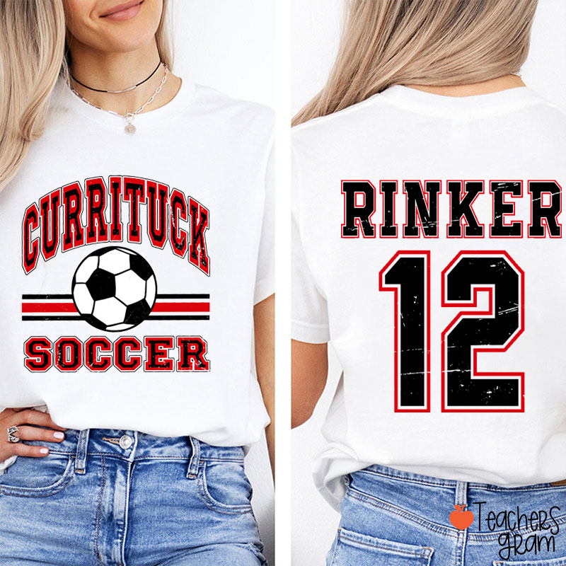Personalized Mascot And Sport Game Day Teacher Two Sided T-Shirt