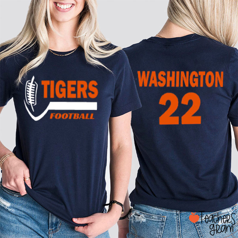 Personalized Mascot And Sport Game Day Teacher Two Sided T-Shirt