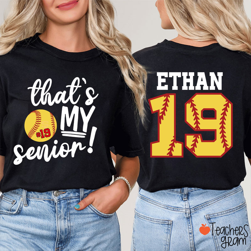 Personalized Sport That's My Game Day Teacher Two Sided T-Shirt