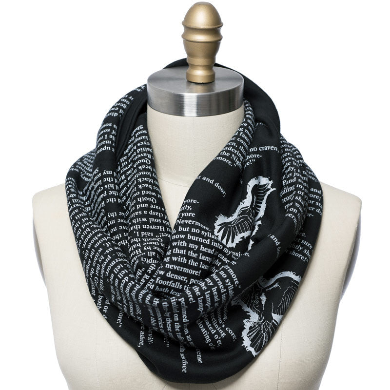 The Raven Edgar Allan Poe Book Scarf