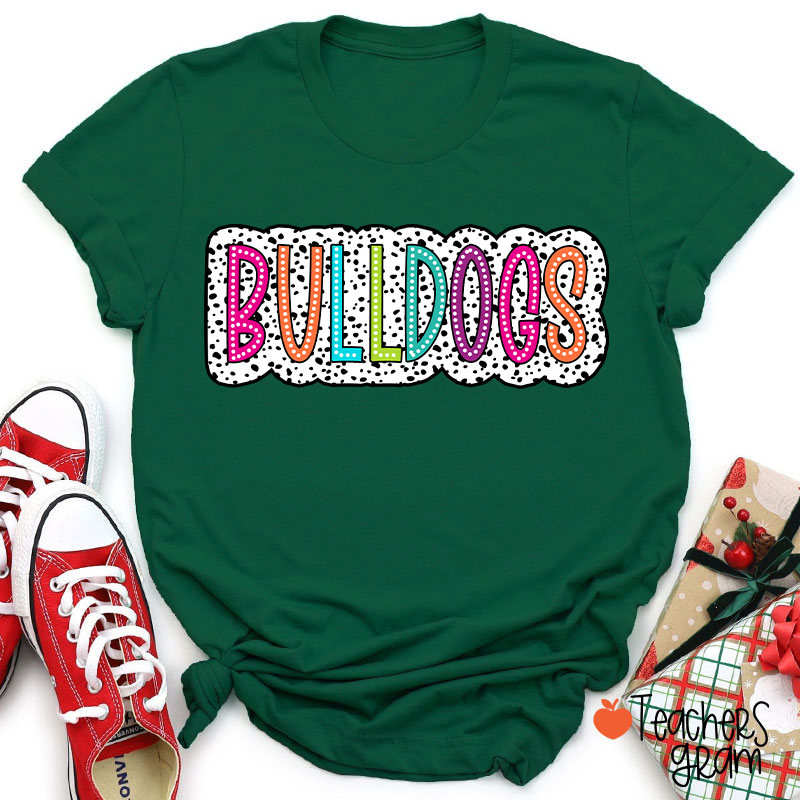 Personalized Mascot Polka Dot Game Day Teacher T-Shirt