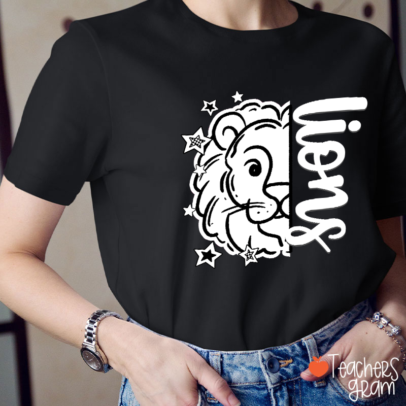 Personalized Mascot Stick Figure Drawing Teacher T-Shirt