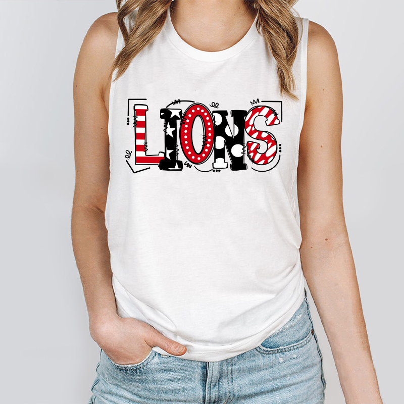 Personalized Mascot Cute Fonts Game Day Teacher Tank Top