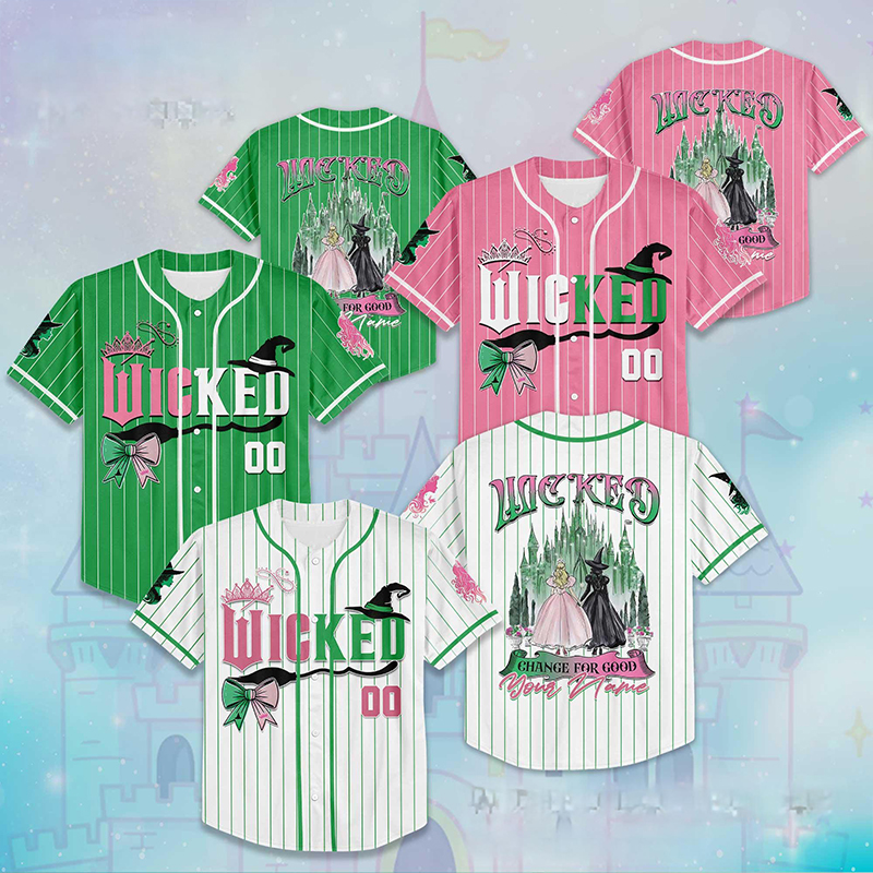 Personalized Name And Number Wicked The Musical Wizard Movie Teacher Baseball Jersey
