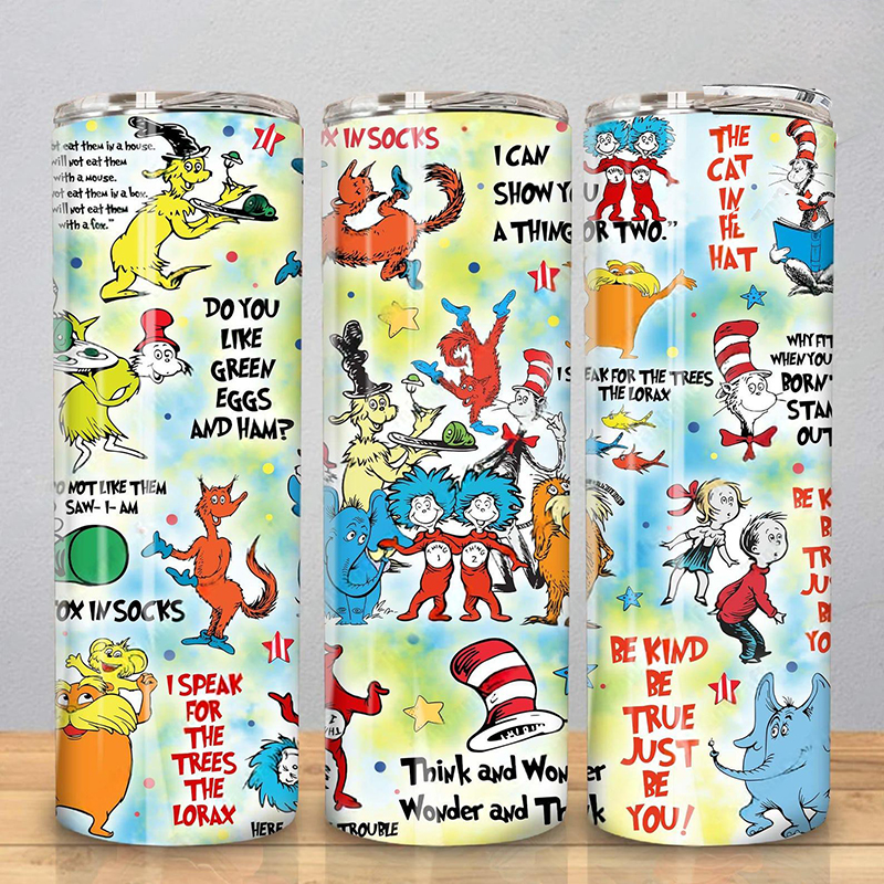 Reading Day Book Character Teacher Tumbler