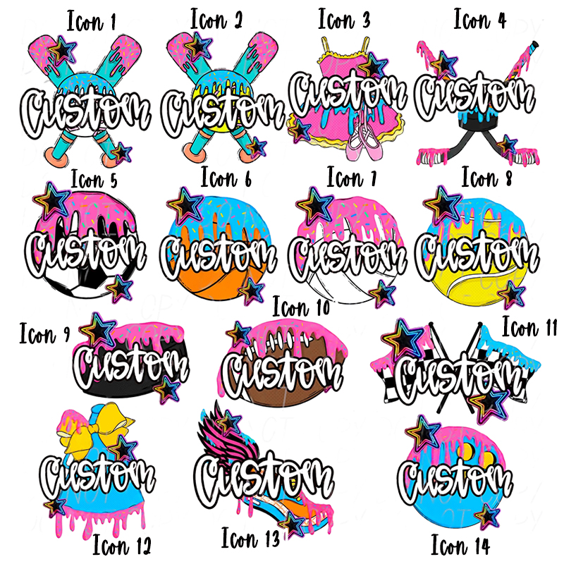 Personalized Mascot And Sport Ice Cream Drip Teacher T-Shirt