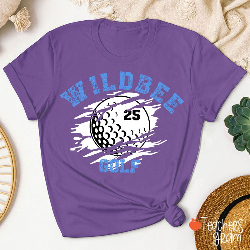 Personalized Mascot Sport And Number Game Day Teacher T-Shirt