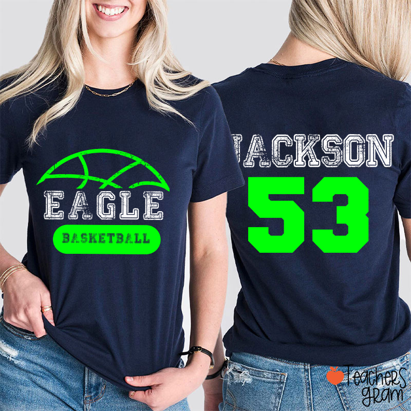 Personalized Mascot And Sport Game Day Teacher Two Sided T-Shirt