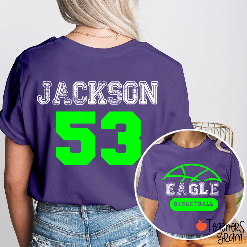 Personalized Mascot And Sport Game Day Teacher Two Sided T-Shirt