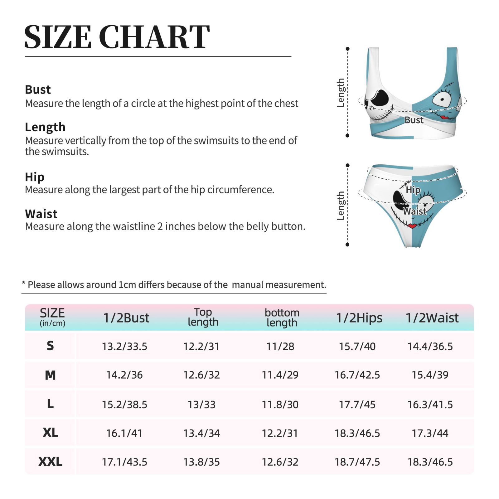 Half Blue Half White NMR Swimsuit