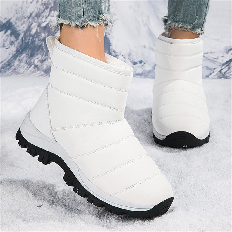 Winter Thickened Fur Lined Women's Mid-calf Snow Boots