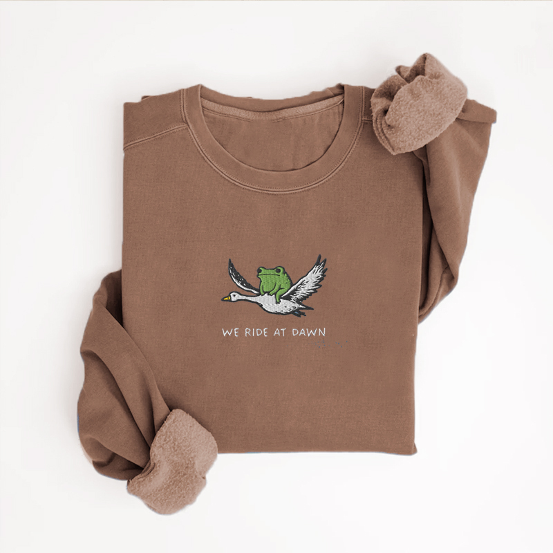 Embroidered We Ride at Dawn Sweatshirt