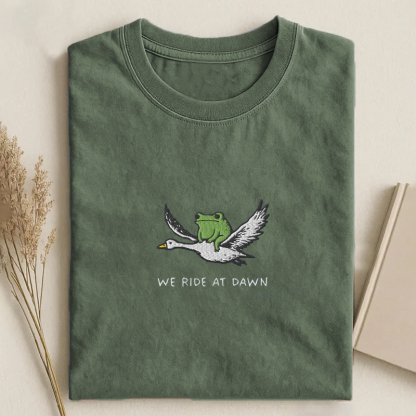 Embroidered We Ride at Dawn T-shirt