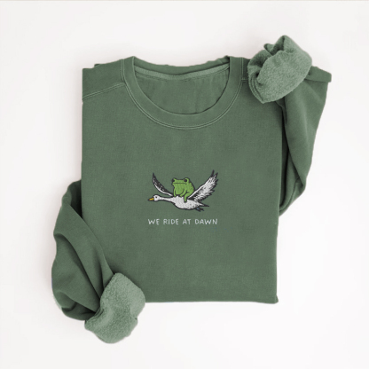 Embroidered We Ride at Dawn Sweatshirt