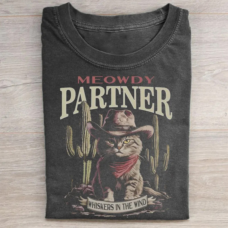 Meowdy Partner Cowboy Cat T-Shirt