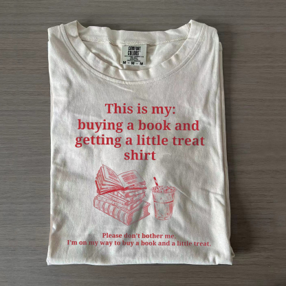 Buying a book and getting a little treat T-shirt