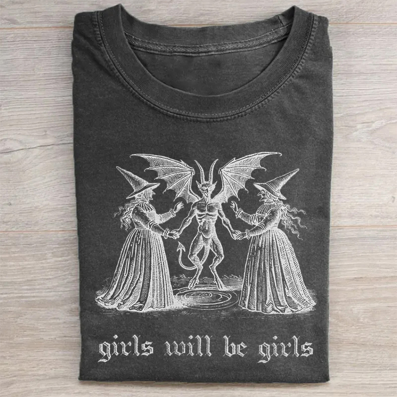 Girls Will Be Girls Witch T-shirt