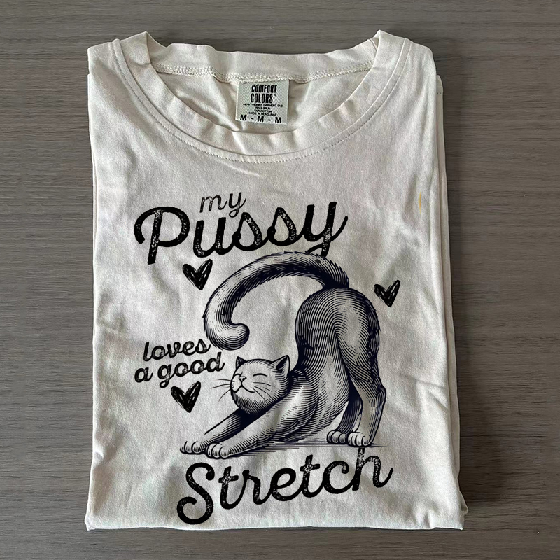 My Pussy Loves a Good Stretch Cat T-shirt