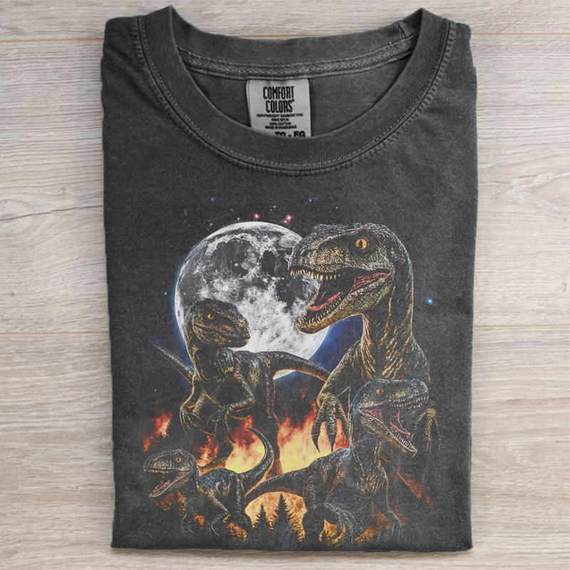 Velociraptor Dinosaur Vintage 90s T-shirt