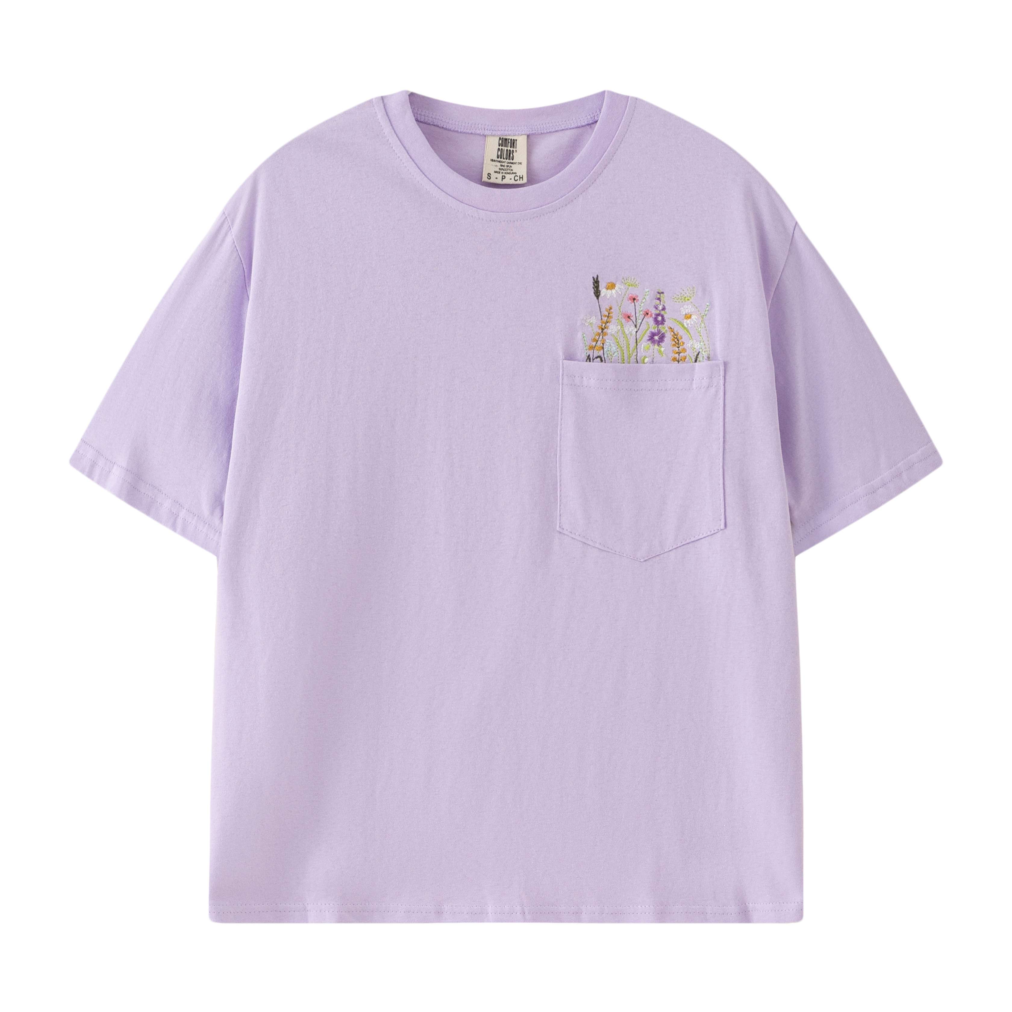 Embroidered wildflower T-shirt