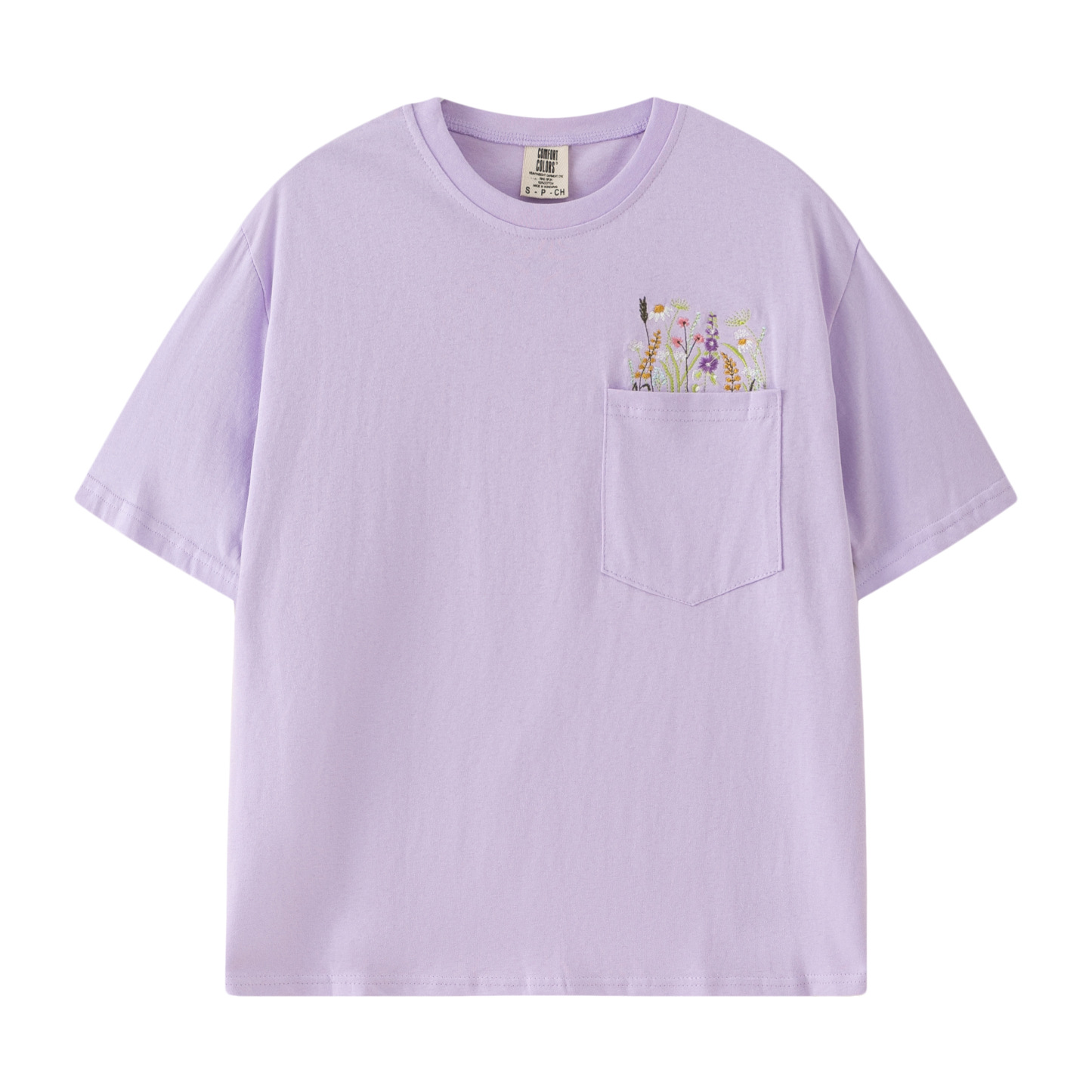 Embroidered wildflower T-shirt