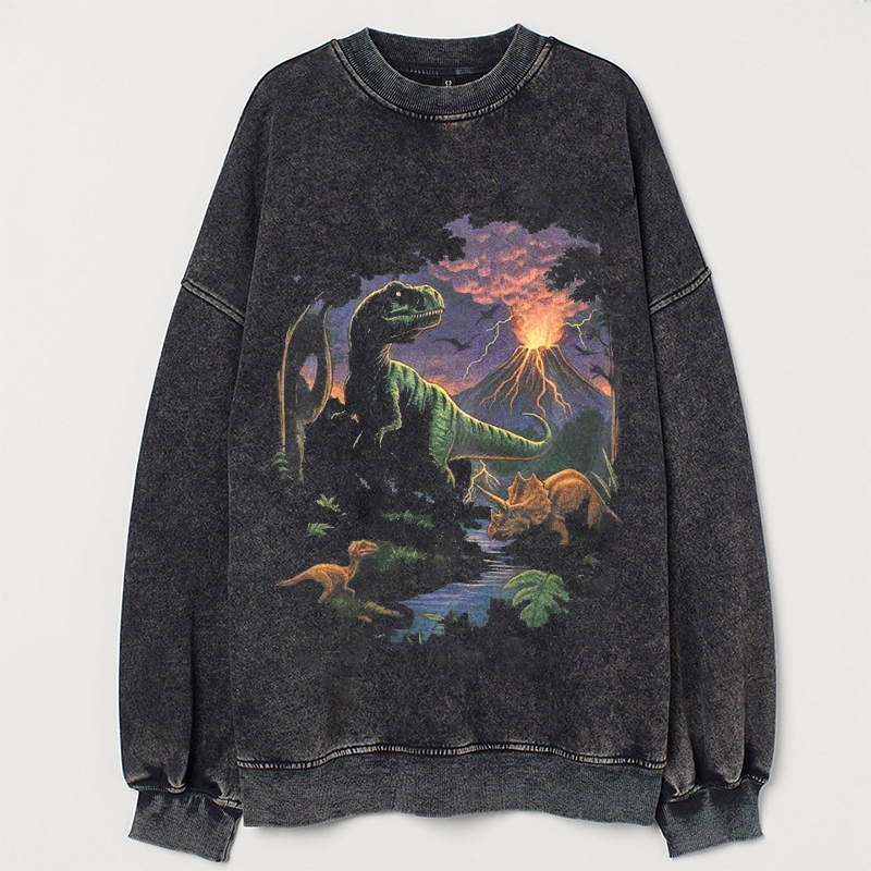 Vintage Jurassic Dinosaur 90s Graphic Sweatshirt