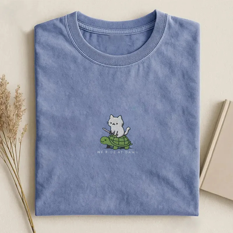 We Ride at Dawn Embroidered T-shirt