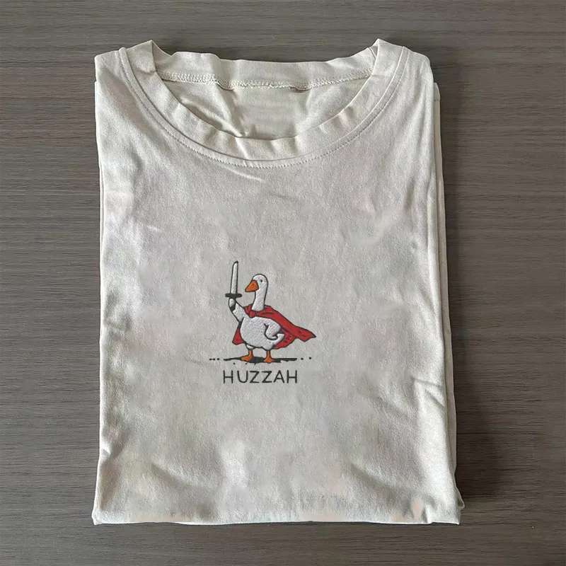 Huzzah Goose Embroidered T-shirt