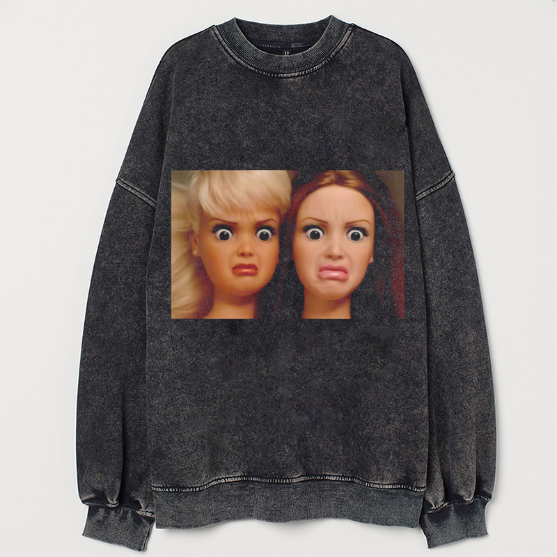 Funny Doll Face Meme Sweatshirt