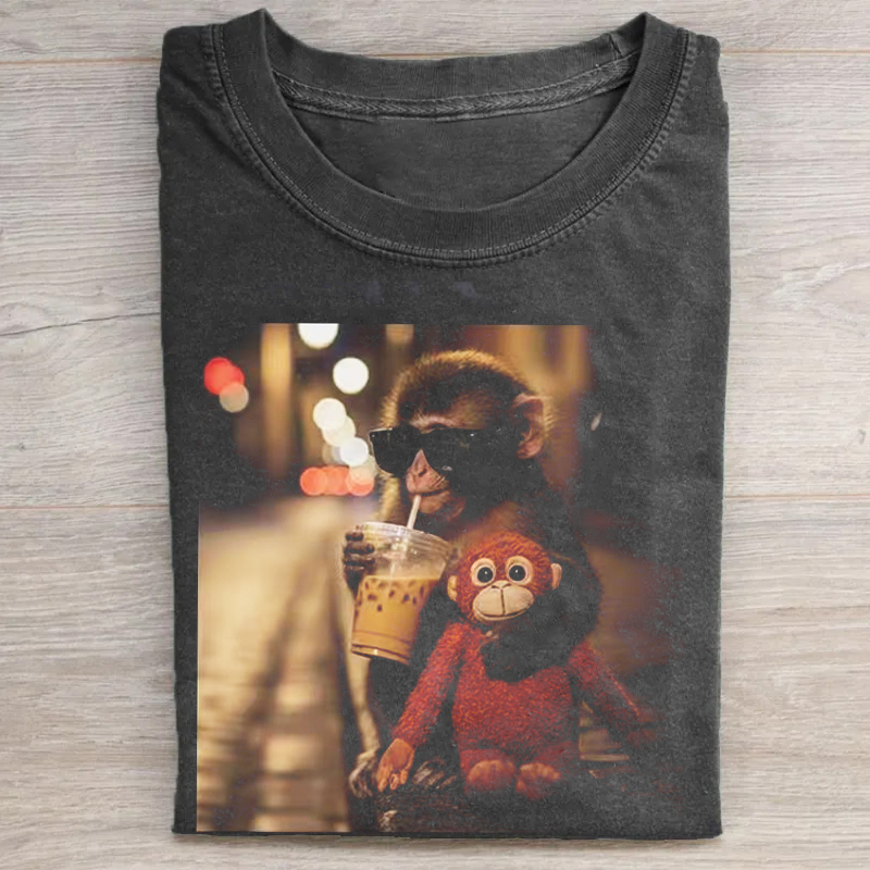 Punch Drinking Iced Coffee T-shirt