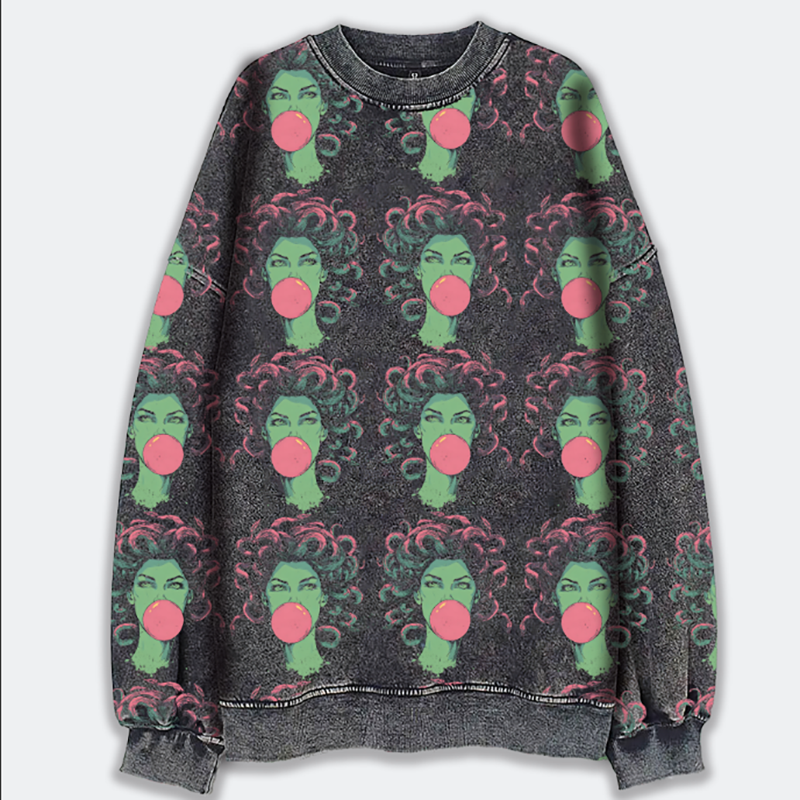 Funny Medusa Bubblegum Sweatshirt